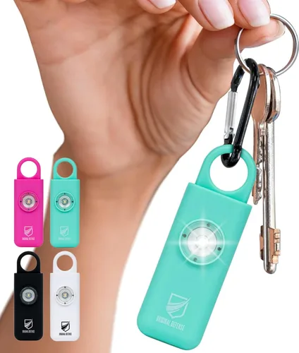 Alarma de Autodefensa Sirena Original Defense® - Alarma de Llavero de 130 dB con Luz Estroboscópica LED para Mujeres, Niños y Ancianos - Recomendada
