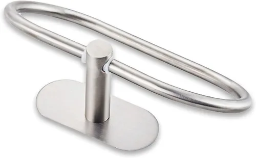 Miniatura 8 de Toallero autoadhesivo de acero inoxidable para baño, soporte para toallas de mano, sin perforaciones, moderno colgador de toallas de mano