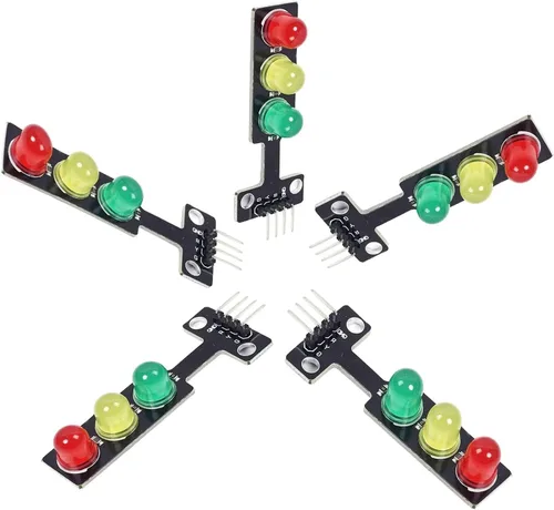Miniatura 2 de Adeept Mini semáforo LED DC 5 V 0.197 in módulo de pantalla para Arduino, Raspberry Pi, modelo de sistema de tráfico