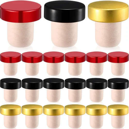 Miniatura 7 de Yookeer Tapón en forma de T de corcho para botellas de vino, tapón reutilizable para botellas de cerveza para manualidades