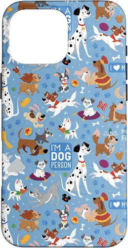 Miniatura 19 de Disney Funda azul para iPhone 17 con texto en inglés "Dogs I'm a Dogperson
