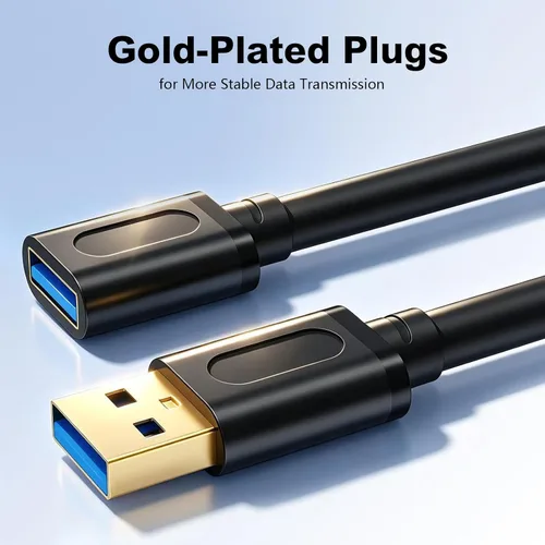Miniatura 4 de Cable de extensión USB de 1 pie, repetidor USB 3.0 USB macho a hembra con amplificador de señal, cable activo para impresoras, teclados, consola