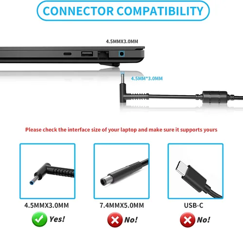Miniatura 3 de VHBW Adaptador de corriente de repuesto para HP 120 W compatible con HP USB-C Dock G5 L41856-001 TPN-LA18 5TW13AA Envy 15 17 Series Omen 15-5000