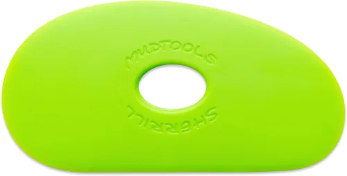 MudTools Forma 1 costilla de polímero para artistas de cerámica y arcilla, color verde, flexibilidad firme (G1)