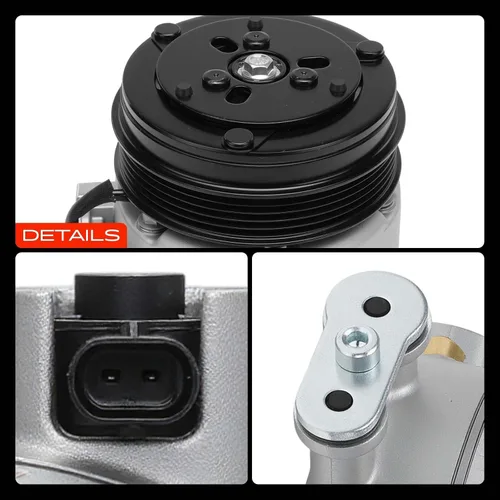 Miniatura 9 de Compresor de CA A-Premium con embrague compatible con Chevrolet Equinox 2018-2020 y GMC Terrain 2018-2020 y Buick Envision 2016-2020