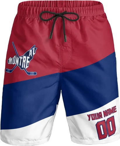 Miniatura 33 de Custom Hockey Men's Shorts Gifts for Men Casual City Youth Fans Sport Beach Shorts Add Name & Number Quick Dry