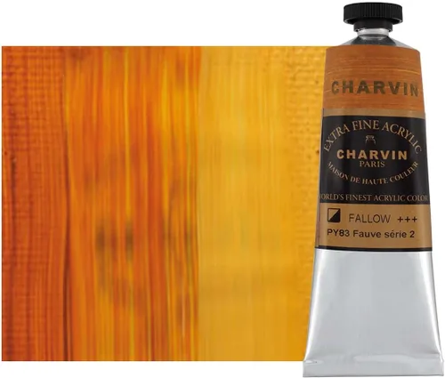 Miniatura 148 de Charvin Pintura acrílica profesional extrafina – verde absenta, tubo de 2.1 fl oz, pigmentos de triple fresado, resistente a la luz, pinturas