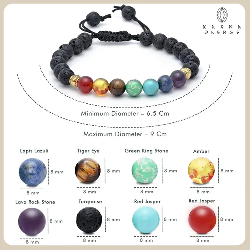 Miniatura 11 de Pulseras de cristal para mujeres y hombres, regalos de cumpleaños, hechas a mano de 0.236 in con cuentas de piedra para equilibrio de chakras