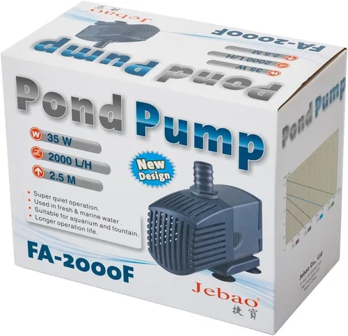 Miniatura 6 de Jebao Bomba sumergible de fuente para hidroponía, acuaponía, cascada, estanque de peces (FA-2000F, 530GPH)