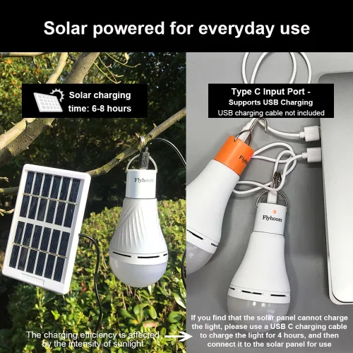 Miniatura 5 de Luz solar portátil con modo de encendido y apagado automático para interiores y Chieken Coop, luces LED solares para tienda de campaña