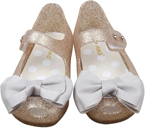 Miniatura 4 de iFANS - Zapatos planos de princesa Mary Jane con moño de tela para niñas y bebés