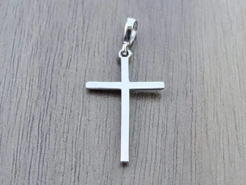 Miniatura 7 de Cruz de plata de ley 925 colgante minimalista religioso unisex joyería