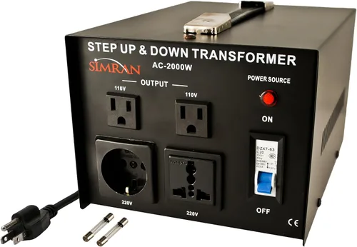 Miniatura 6 de Simran AC-100, transformador elevador/reductor de tensión 110 V/220 V