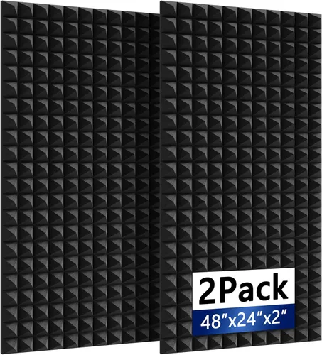 Miniatura 7 de 1 Paquete de Paneles de Espuma a Prueba de Sonido 48"×24"×2" Paneles de Pared Insonorizados de Recuperación Rápida Paneles de Amortiguación