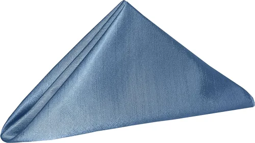 Miniatura 2 de Ultimate Textile -1 docena - Reversible Shantung Satin - Majestic - Servilletas de tela Majestic de 20.0 x 20.0 in, color azul bígaro Periwinkle