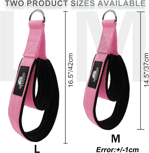 Miniatura 2 de 1 par de correas de doble bucle de Pilates para Reformer Fitness D-Ring Straps Handle Yoga Ejercicio Accesorios para el gimnasio en casa