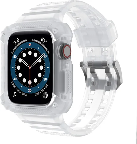 Miniatura 10 de Compatible con Apple Watch Band de 1.614 pulgadas, 1.575 pulgadas, 1.496 pulgadas, carcasa protectora resistente para hombres, con correa deportiva
