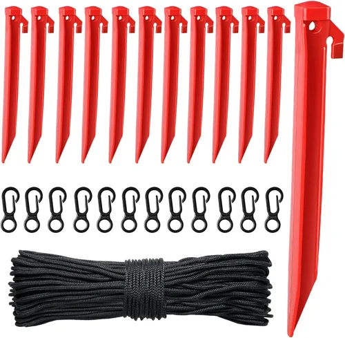 Juego de estacas inflables de plástico para Halloween, Navidad, vacaciones, decoración de jardín, incluye 12 estacas inflables para tienda, 12