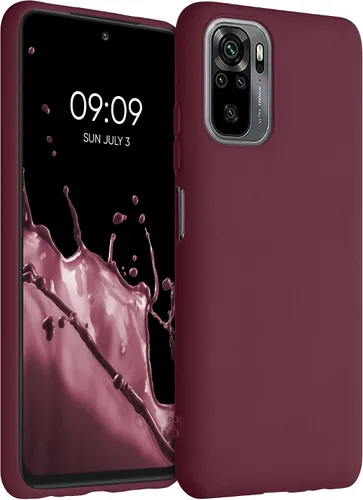 Miniatura 10 de kwmobile Funda compatible con Xiaomi Redmi Note 10 / Note 10S - Funda de silicona TPU metálica suave y delgada - Azul caribeño metálico
