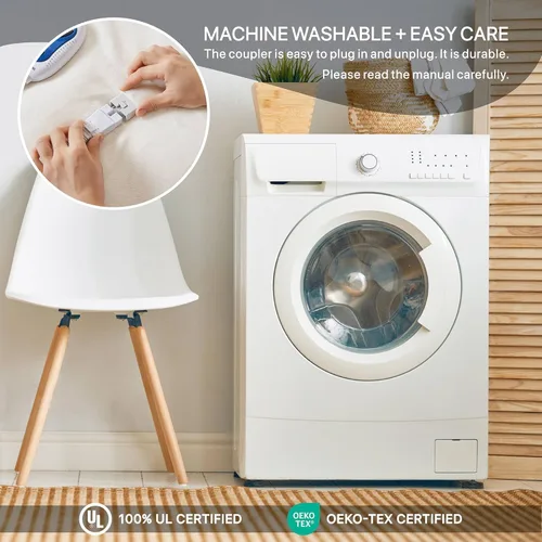 Miniatura 6 de Beautyrest Manta térmica, manta eléctrica, suave, cálida y reversible, manta térmica Sherpa para oficina, sofá, 3 ajustes de calor, apagado