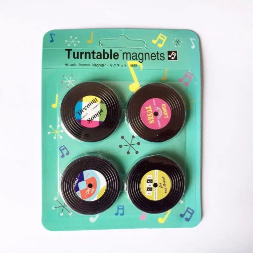 4 imanes de vinilo para nevera, música, para refrigerador, decoración de calcomanías magnéticas fuertes para manualidades, cocina, oficina, pizarra