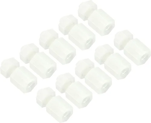 Miniatura 7 de PATIKIL M3x5+0.236 in macho hembra separador, 100 tornillos de nailon con 100 tuercas para PCB, placa base, carcasa de computadora, placa