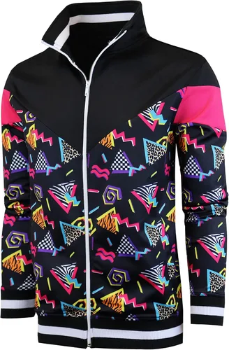 SCREENSHOT Chaqueta deportiva urbana de hip hop prémium para hombre, con cinta lateral, ropa deportiva urbana y ropa de calle