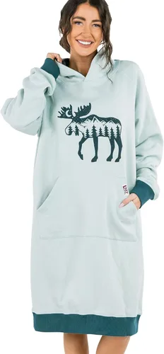 Miniatura 91 de Lazy One Sudadera con capucha de gran tamaño, ropa de dormir cómoda, vestido de suéter para mujer