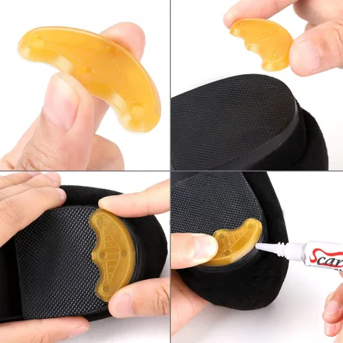 Miniatura 5 de uxcell Zapatos de goma antideslizantes Suela Saver Talón, puntas de reparación de 24 piezas, 24 unidades (paquete de 1) marrón, Marrón