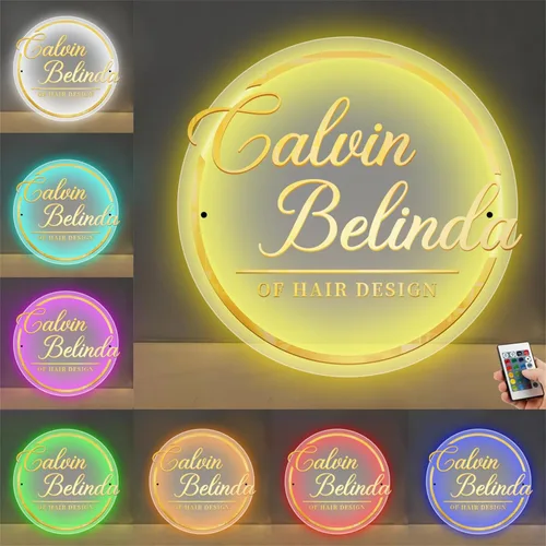 Miniatura 12 de Reloj de pared con nombre personalizado para dormitorio, sala de estar, cocina, barbería, peluquería, peluquería, herramienta de peluquería, Reloj