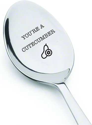 Regalos para hija e hijo | Regalo vegano para él | Regalo de cumpleaños de Navidad para niños | Regalos de humor | Cuchara grabada You Are A