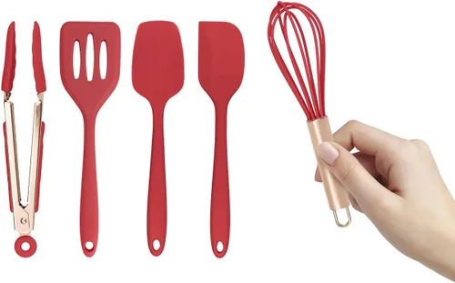 Miniatura 7 de COOK WITH COLOR Juego de utensilios de cocina de silicona, juego de utensilios de cocina, utensilios de cocina de silicona fáciles de limpiar