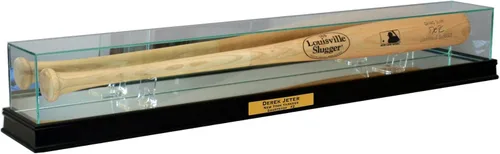 Vitrina de bate de béisbol con moldura deportiva (negro con grabado)
