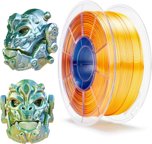 Miniatura 26 de ZIRO Filamento PLA, Filamento de Impresora 3D de Seda de Coextrusión de Triple Color 1.75mm, para Bolígrafo de Impresora 3D, Carrete PLA Multicolor