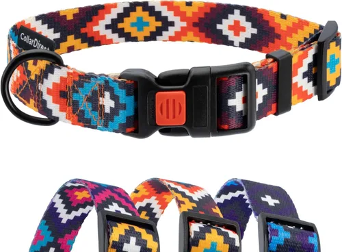 Miniatura 32 de CollarDirect Collar reflectante para perro o cachorro pequeño, mediano y grande con hebilla de liberación rápida, para machos y hembras, nailon Rojo