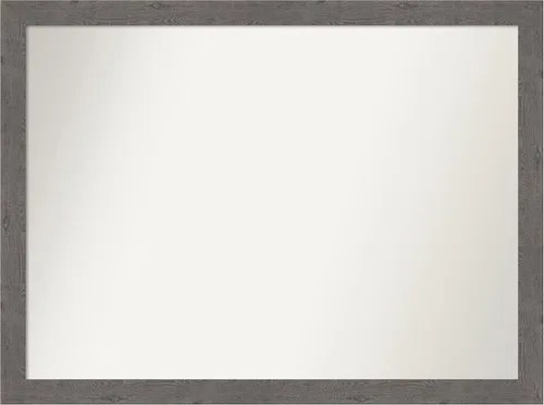 Miniatura 109 de Amanti Art Espejo de baño gris para sobre el fregadero, 31 x 48 pulgadas, espejo de tocador rectangular estrecho de color gris, marco de madera