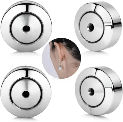 Reemplazos de Parte Trasera de Pendientes, 4 Piezas de Parte Trasera de Pendientes para Tachuelas, Pendientes de Diamante, Parte Trasera de