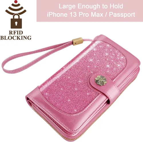 Miniatura 6 de Coco Rossi Billeteras para mujer con múltiples tarjetero, cartera de embrague, tarjetero, organizador de tarjetas para mujer con correa