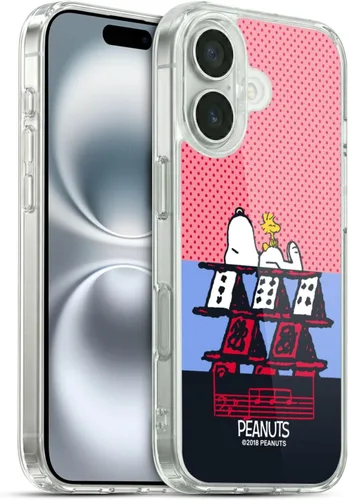 Miniatura 290 de Head Case Designs Funda de gel con licencia oficial de Peanuts Snoopy & Woodstock Halfs and Laughs [protección de grado militar] compatible