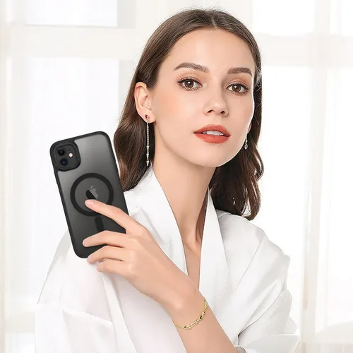 Miniatura 8 de BENTOBEN Funda para iPhone 11, Funda de teléfono para iPhone 11 Funda Magnética [Compatible con Mag Safe] Translúcida Mate Delgada Resistente a Negro