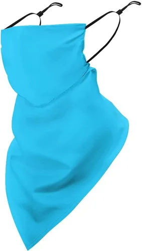 Miniatura 27 de Bufanda de protección solar UV, bufanda triangular reutilizable con lazo para las orejas