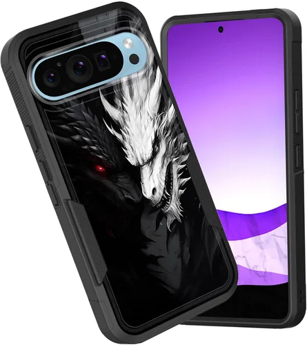 Miniatura 53 de Funda para Pixel 6A, funda híbrida de doble capa resistente a prueba de golpes de policarbonato duro de silicona suave TPU para Google Pixel 6A