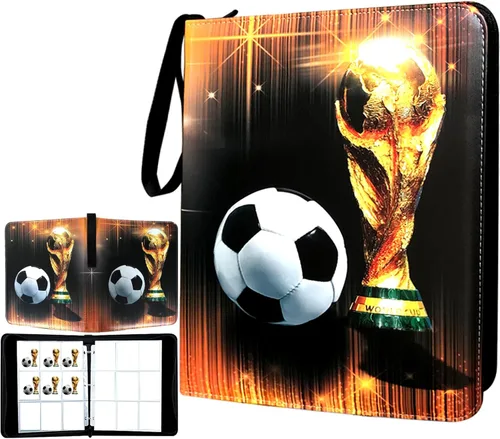Carpeta de tarjetas coleccionables de 900 bolsillos, soporte para tarjetas de fútbol con 50 fundas extraíbles para 900 tarjetas deportivas, álbum de
