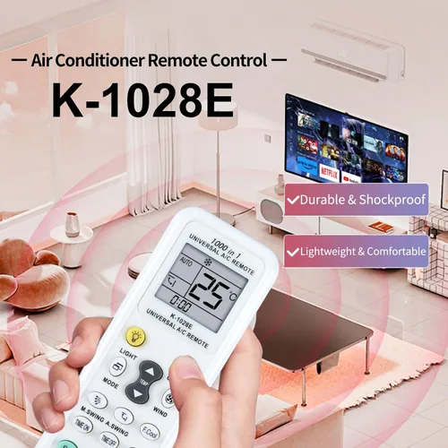 Miniatura 2 de K-1028E Nuevo control remoto universal de CA 1000 en 1 para múltiples marcas Haier, Hitachi, Panasonic, LG, Sharp, Gree, Midea, Bosch, Toshiba