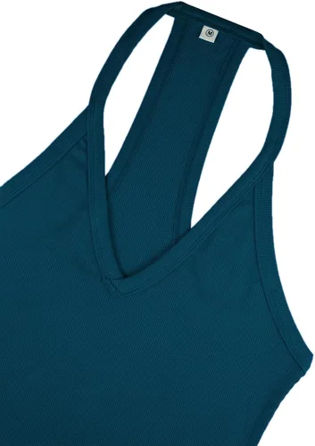 Miniatura 3 de iGENJUN Paquete de 3 camisetas de entrenamiento para mujer, espalda cruzada, básicas, para verano, 2025, cuello en V, ajustadas, acanaladas sin