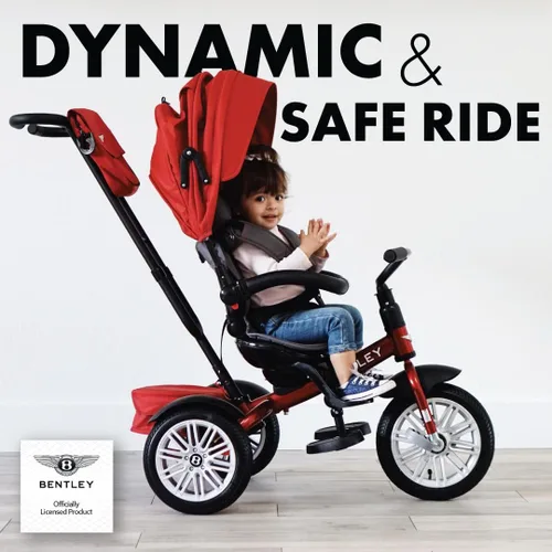 Miniatura 2 de Bentley Trike - Bicicleta todoterreno para niños pequeños 6 en 1, con licencia oficial y diseñada por Bentley Motors UK; el triciclo de bebé a niño