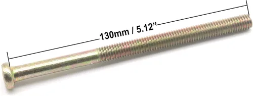 Miniatura 2 de Paquete de 10 pernos hexagonales M8 x 5.118 in para muebles, tornillos y tuercas para litera, roscas de barril M8x15mm, chapado en zinc, rosca larga