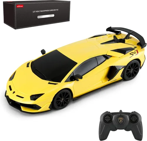 Miniatura 11 de RASTAR Coche de juguete Lamborghini 1:14 Lamborghini Aventador SVJ, modelo de control remoto, súper coche deportivo RC para carreras, para niños