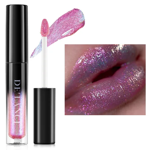 Miniatura 8 de Lápiz labial Chameleon color azul y verde, brillo de labios metálico brillante para mujeres y niñas, regalo de maquillaje de labios, hidratante Azul