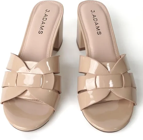 Miniatura 3 de J. Adams Nori Mules para mujer - Sandalias elegantes de tacón de bloque